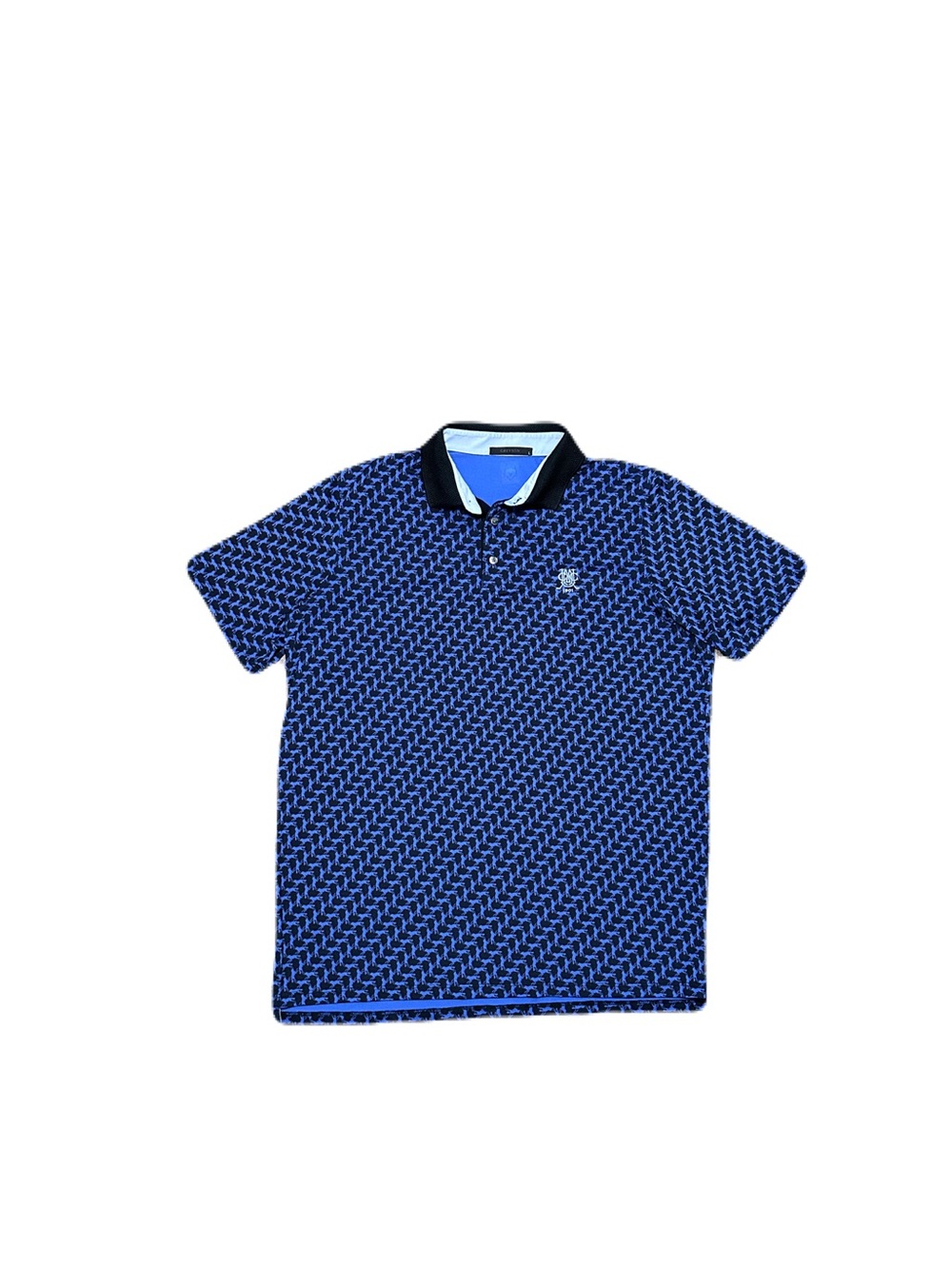 Greyson Polo Shirt Mens Large Wolf Pattern Jacquard Golf Performance Lightweight